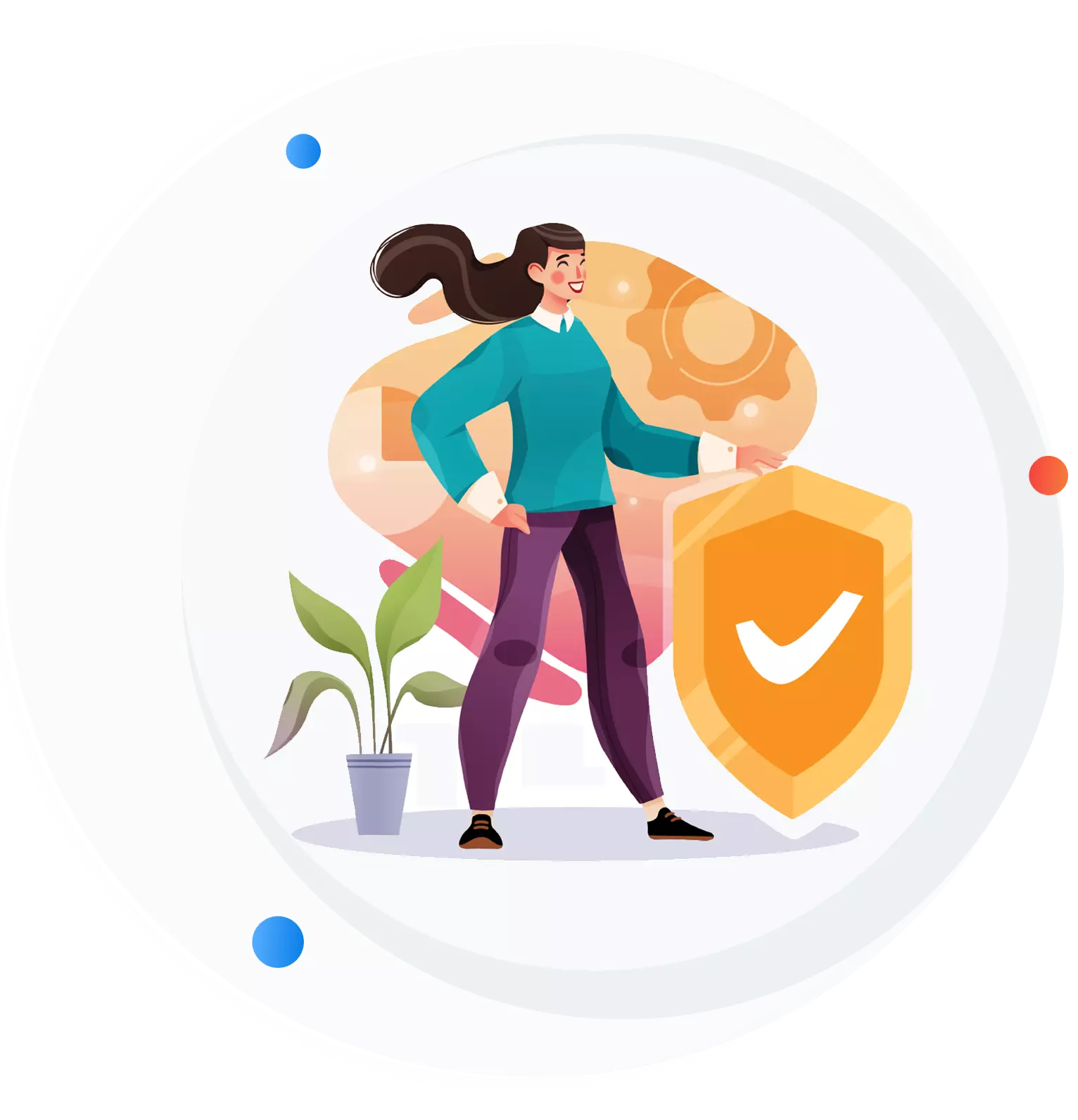 How Does HERO Harmony Help Your Business Image of a lady with a checkmark