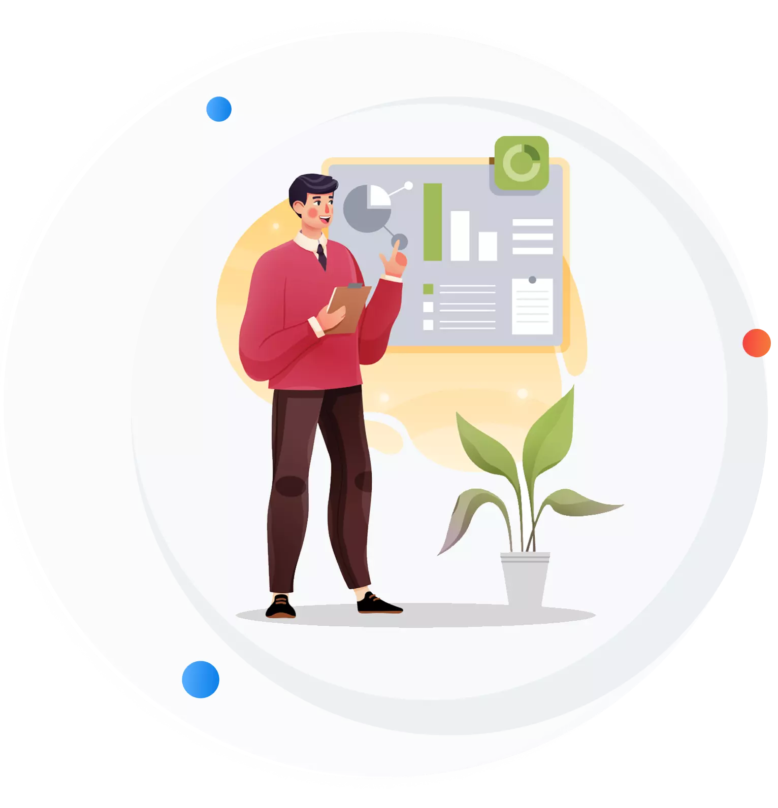 Implementing HERO Harmony Image of a man showing options on a dashboard